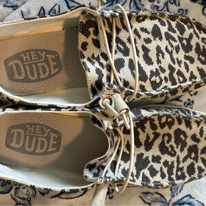 Hey Dude Black and White Flats & Loafers